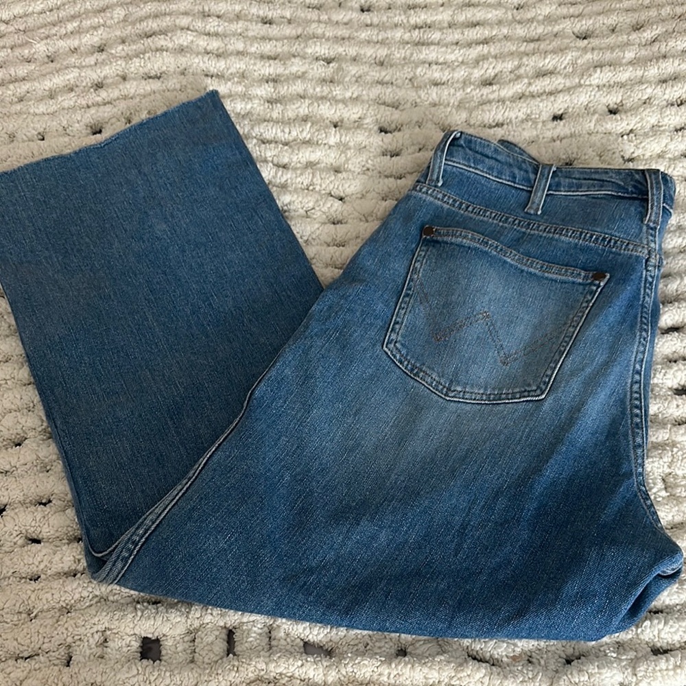Wrangler cropped flare high rise jeans